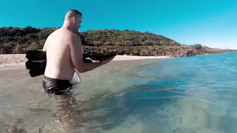 He found something used underwater - and offered it to Brittany