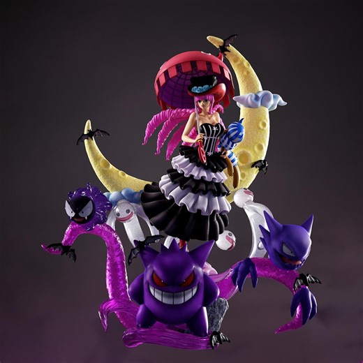 Perona X Gengar Pokemon STL Statue | Ghost Princess Anime Diorama | 3D Print Model Digital File - Etsy UK