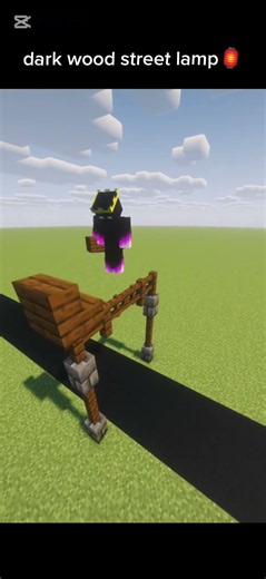 How to build a nice dark wood street lamp in Minecraft