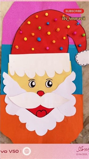 Cute santa papercraft #music #diy #christmascraft #viral #art #cristmasdecor #craft #merrychristmas