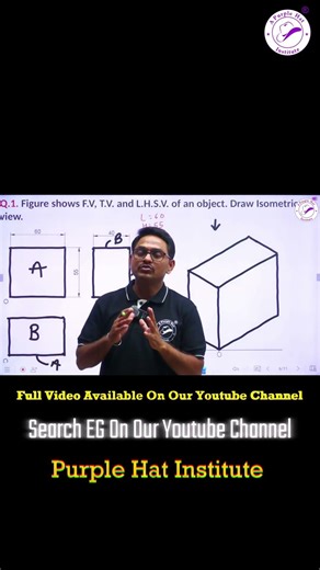 Simple Problems On Isometric Projections | Engineering Graphics (EG) | Full Lecture | #ytshorts
