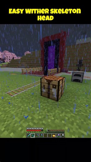 Easy Wither Skeleton Head😜 #minecraft