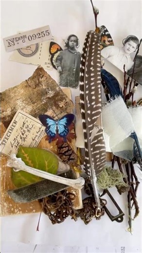 Mixed Media Collage Materials and Inspiration.