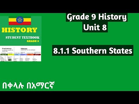 Grade 9 History Unit 8: 8.1Peoples and States of the Eastern, Central Southern and \r Western Regions