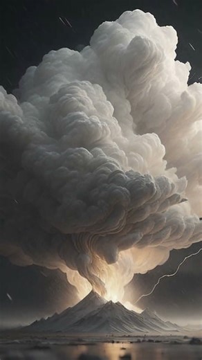 Volcanic Lightning During an Eruption #interestingfacts #factsDaily