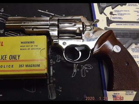 Colt Trooper Mark III and .357 Magnum cartridge video