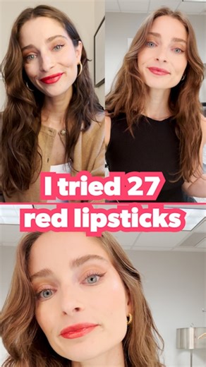 I tried 27 different red lipsticks. Here's what I found
