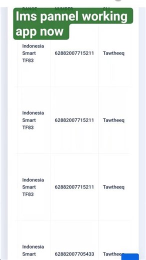 ims pannel working app