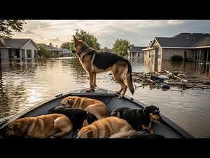 German Shepherd dogs with swimming skills rescue dogs trapped in floods | Animal Rescue