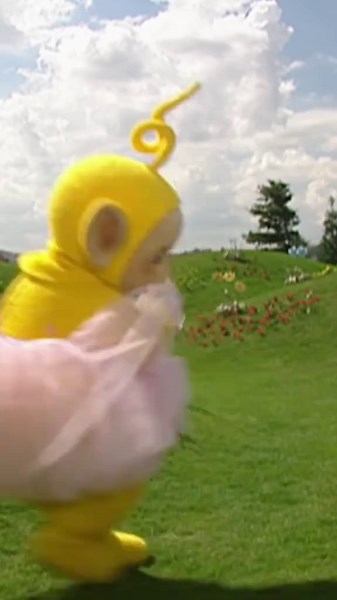 Laa-Laa the Teletubby Dances in a Pink Tutu