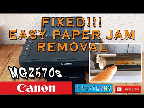 CANON MG2570S EASY PAPER JAM REMOVAL | SOLVED! ENGLISH SUBTITLE