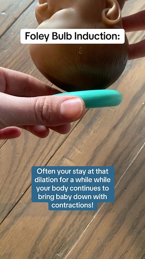 One type of induction method that you might consider is a foley bulb or cooks catheter! These two devices help to manually open the cervix by putting pressure from the inflated balloon on the cervix. They also help to stir up labor hormone prostaglandin and oxytocin. To place your provider will often use a speculum to guide the catheter through your cervix where it will sit right inside your uterus in between the cervix and your baby’s head. You have to be at least a little dilated for this to b