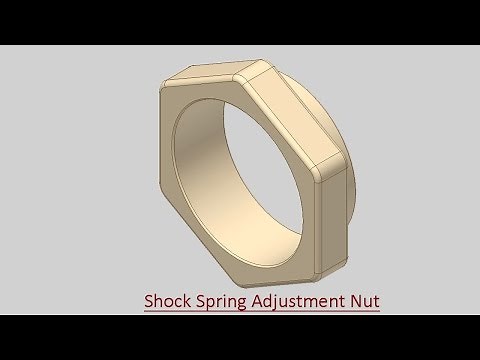 Shock Spring Adjustment Nut (Video Tutorial) Autodesk Inventor