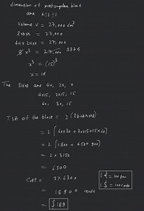 The dimensions of a rectangular block are in the ratio 4: 2: 1.... | Filo