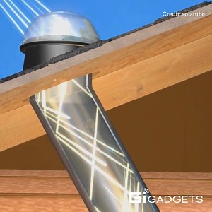 4.3M views · 73K reactions | This skylight system that uses a rooftop dome to capture natural light. | GIGadgets | Facebook