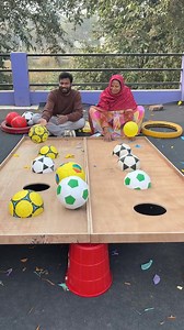 4 Football In Goal Challenge! Who Wins🤔 #FunnyFamilyGames #challenge #reels | Family Challenge