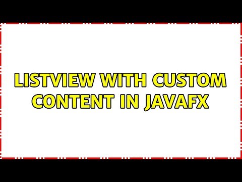 ListView with custom content in JavaFX