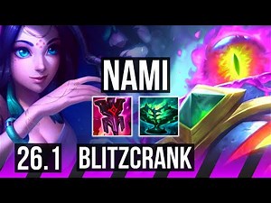 NAMI & Twitch vs BLITZCRANK & Varus (SUP) | Good KDA: 2/1/16 | NA Master | 26.1