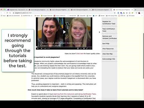 Plagiarism Test Tutorial