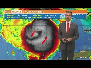 7 AM Hurricane Ida update: Louisiana landfall Sunday evening as a strong Cat. 4