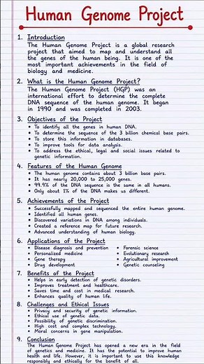 Human Genome Project | Easy Biology Project