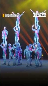 Chinese Acrobats Form Human Pyramid During Rope Skipping | CHINA ACROBATS