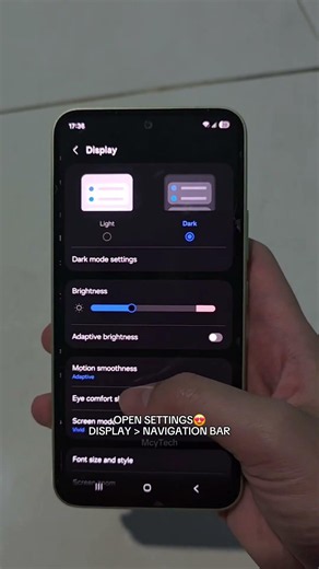 Enable fullscreen navigation on Samsung🤩 #samsung #tech #tutorial