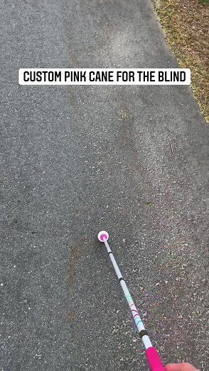10K views · 190 reactions | Customized pink cane for the blind and visually impaired #pink #cane #custom #blind | Blind on the Move | Facebook