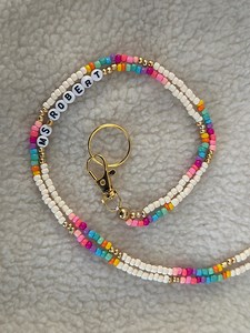 Personalized Beaded Lanyard: Teacher Nurse ID Badge Lanyard - Etsy