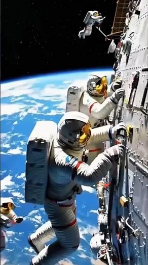 Astronauts Spacewalking Outside Earth 🌍 | Epic EVA Scene 🚀
