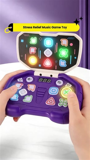 Stress Relief Toy, Push-Button Game Machine, Educational Puzzle Toy, Music Game Console, Portable Flip Cover Toy, Birthday Gift #KidsToys #EducationalToys #PuzzleToys #ToysForKids #KidsGaming #FamilyGameNight #TravelToys #CarRideToys #KidsActivity #ScreenFreeToys