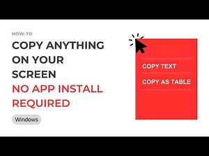How to Copy Text from Images, PDFs & Screen on Windows No - App Needed!