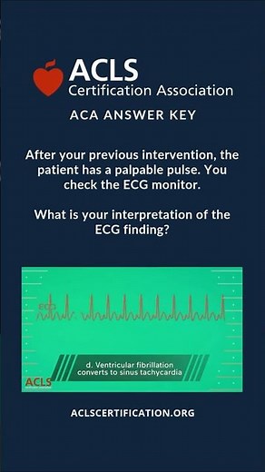ACLS Megacode 3 Q11 Answer Key #aclsmegacode #acls #reels