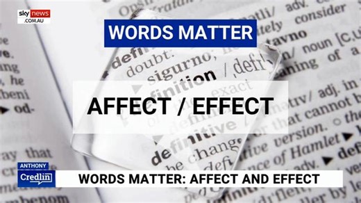 Words Matter with Kel Richards: Difference between ‘affect and effect’