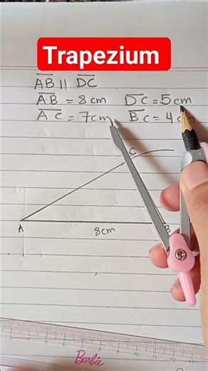 Quick way to draw a Trapezium #shorts #trapezium #draw #construction #geometry #shortsvideo