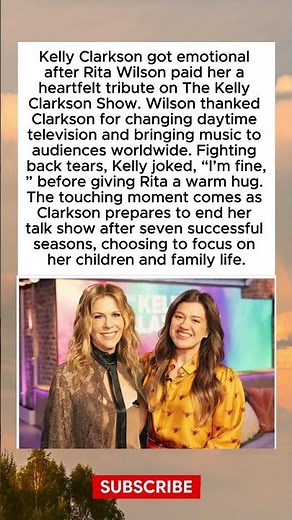 Kelly Clarkson BREAKS DOWN in Tears 😢 After Rita Wilson’s Emotional Tribute!