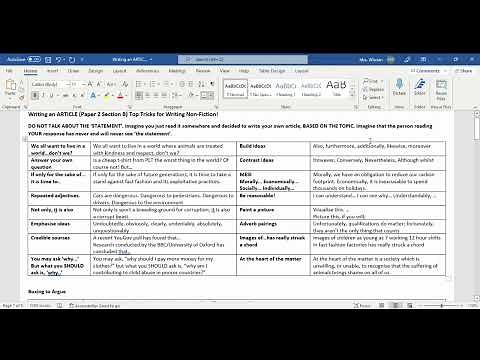 English Language Q5 (article writing) tips AND past questions