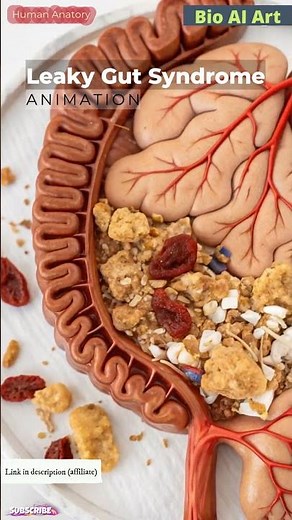 Endoscopic View of a Leaky Gut Syndrome | Animation | Bio AI Art | 04