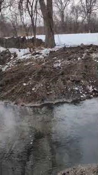 Rip rap prevents creek bank erosion