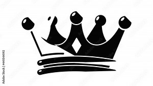 Regal crown icon animation simple best object on white