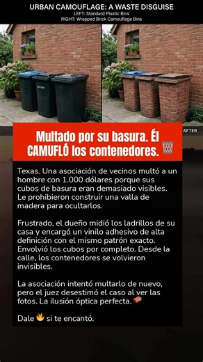 Multado por su basura. Él CAMUFLÓ los contenedores. 🗑️