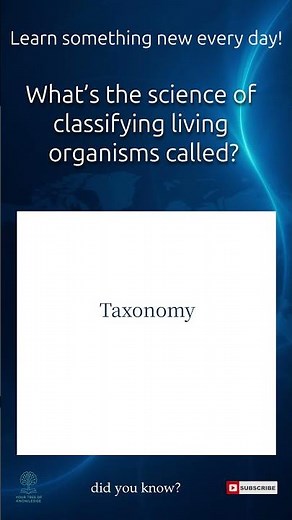What’s the science of classifying living organisms called? #BiologyBasics #LifeClassification