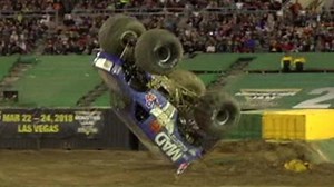 World's first monster truck flip