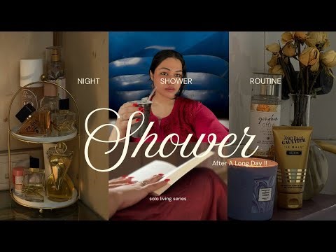 Night Shower Routine After long day , skincare, cooking & more 🌙🎀✨