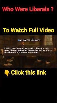 Who Were Liberals? | Class 9 History | Full Explained in Simple Words | #liberals #class9history