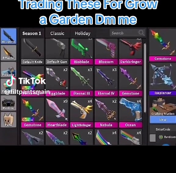 Trading mm2 for Grow a Garden #mm2 #growagarden #fyp #viral