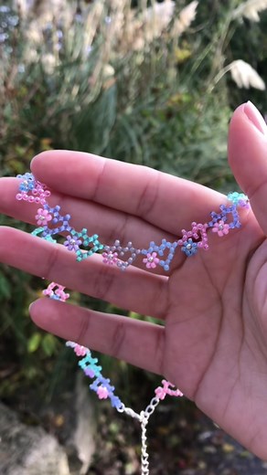 DIY Beaded Flower Heart Choker Tutorial