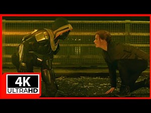 [4K] Black Widow Vs Taskmaster Bridge Fight Scene HD