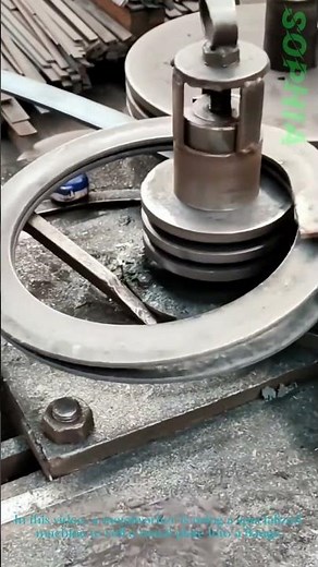 Metal Flange Rolling: How a Worker Uses Machine to Form Flanges