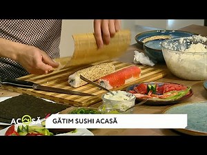 Cum faci sushi ACASĂ - rolluri Philadelphia şi California cu creveţi. Orezul este foarte important